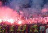 Torcida na Poljudu zapalila zastavu navijača Olimpije iz Ljubljane